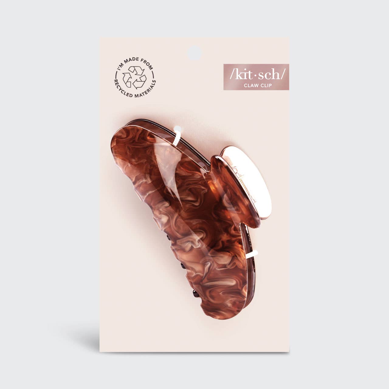 KITSCH - Eco-Friendly Marble Claw Clip - Brunette