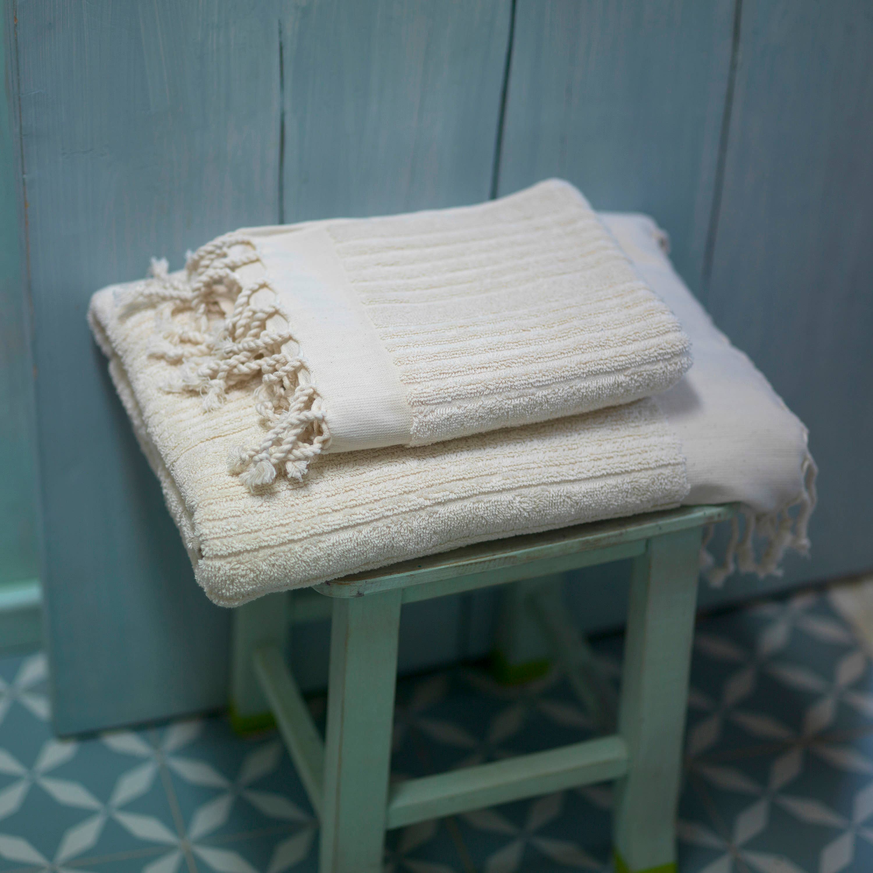 loom.ist - Ottoman Terry Hand Towel: White