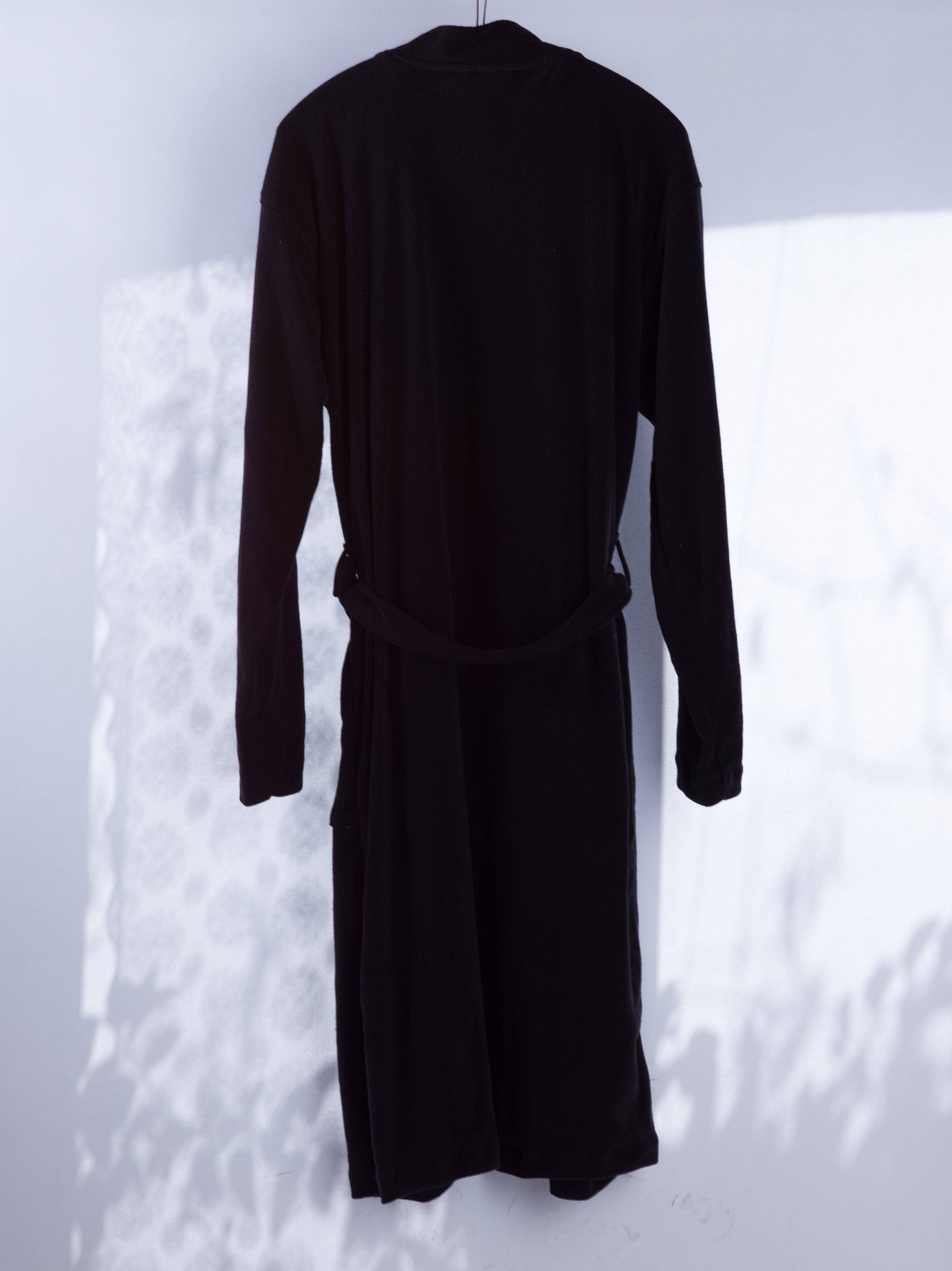 loom.ist - Cotton Towelling Robe: Black / S/M