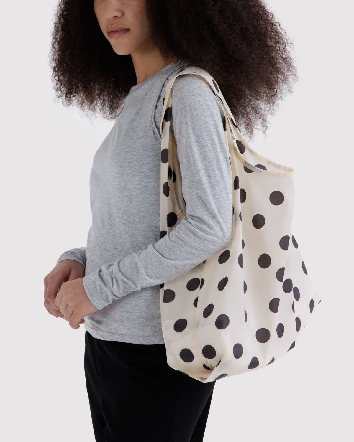 Baggu - Standard Baggu - Cream and Black Polka Dot