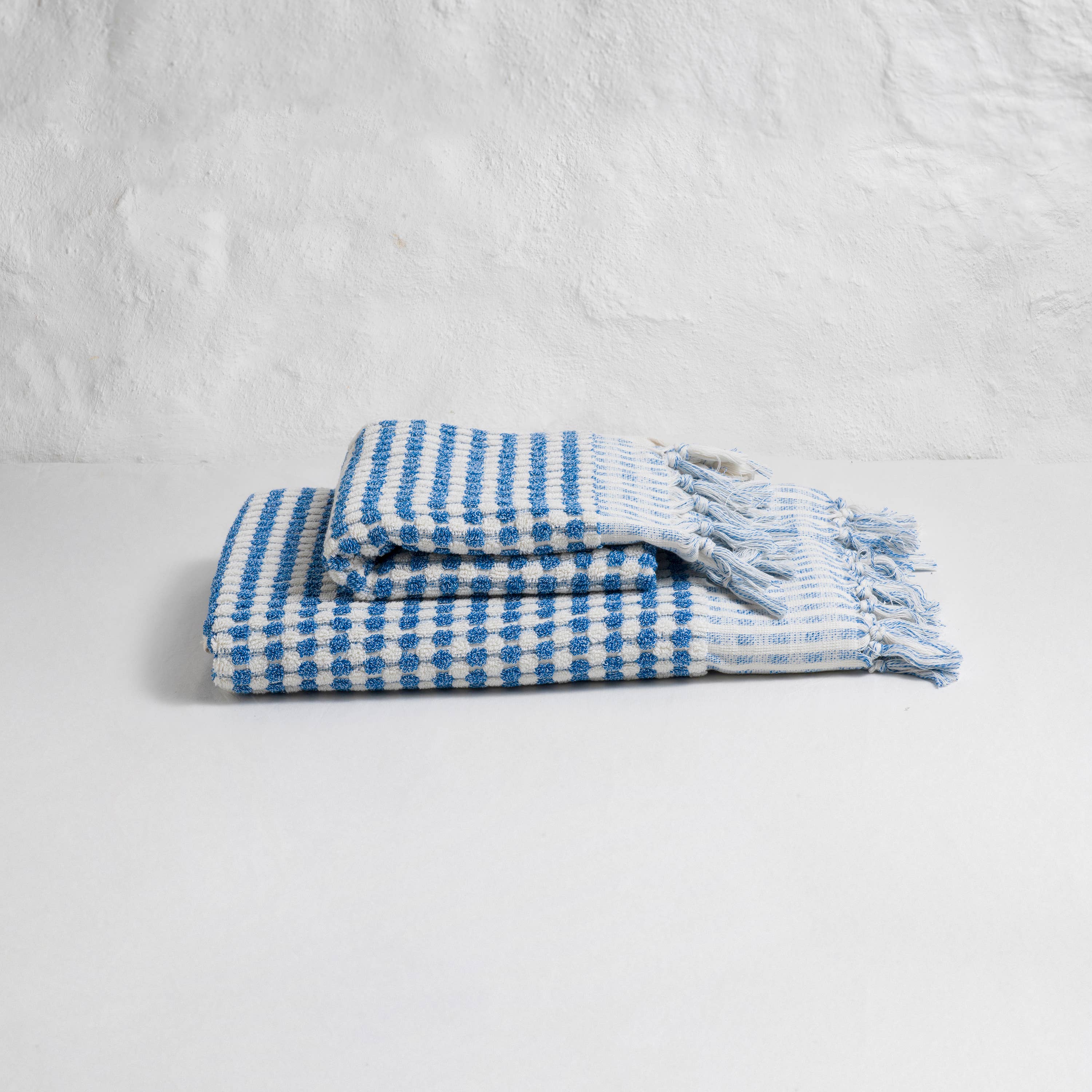 loom.ist - Dotted Terry Bath Towel: Marine