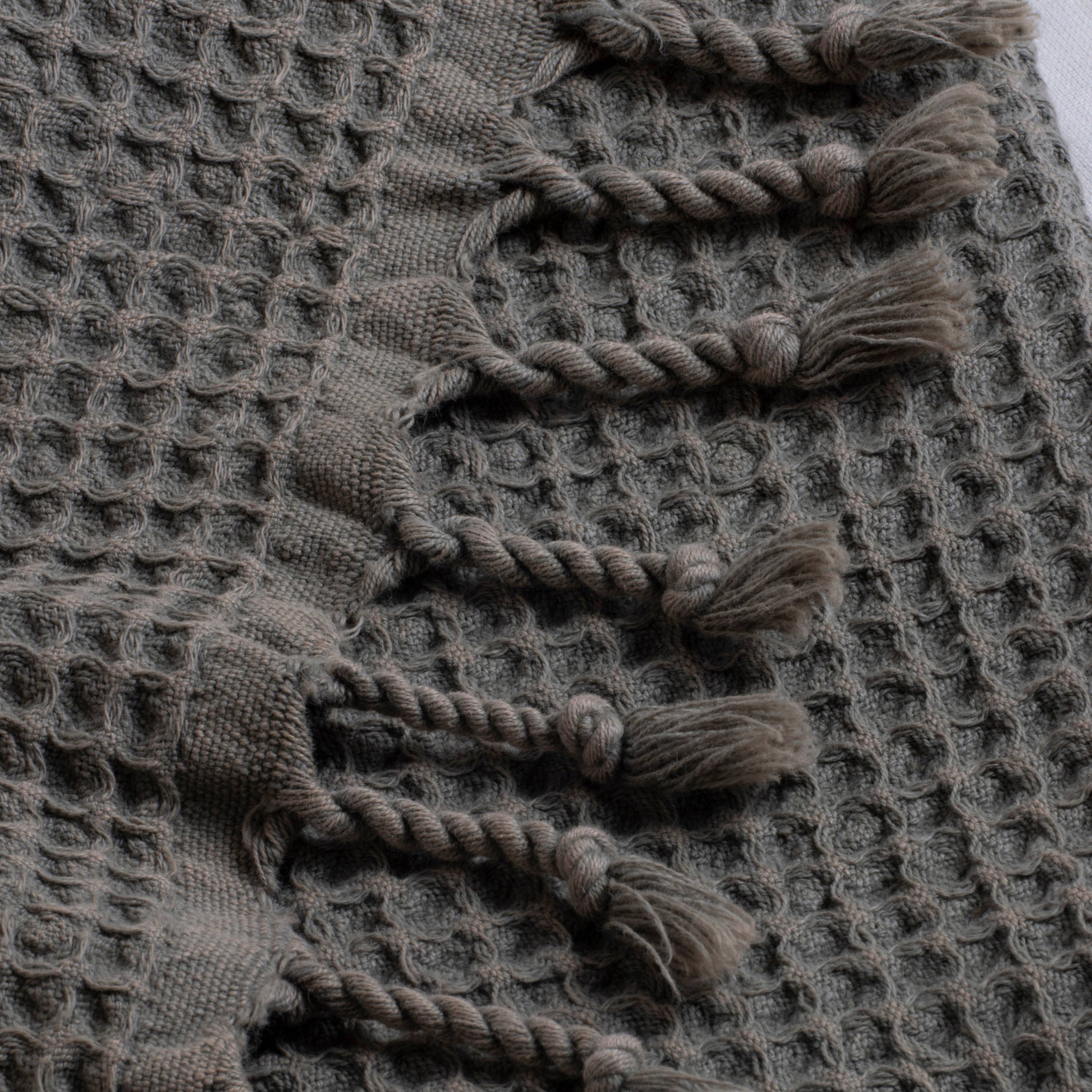 loom.ist - Waffle Bath Towel: Lightgrey