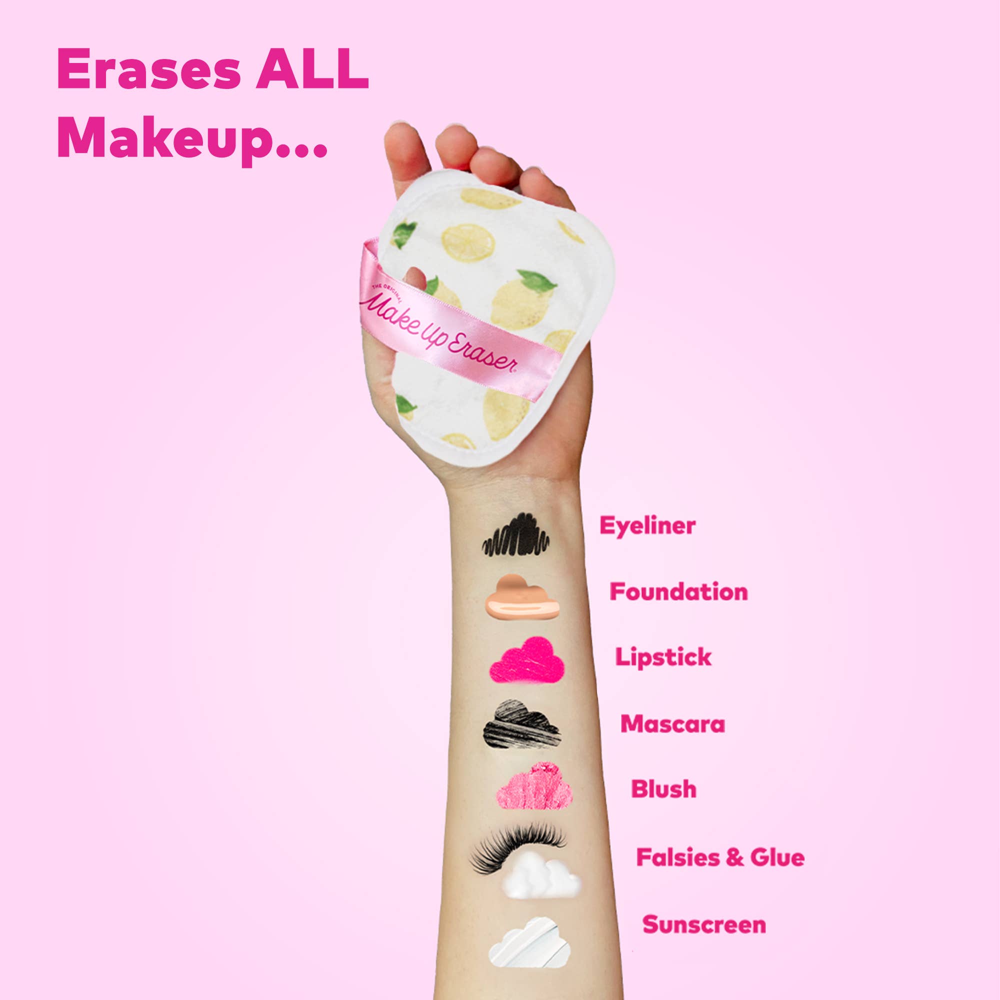 The Original MakeUp Eraser - 7-Day Set & MakeUp Bag Gift Set - Limoncello
