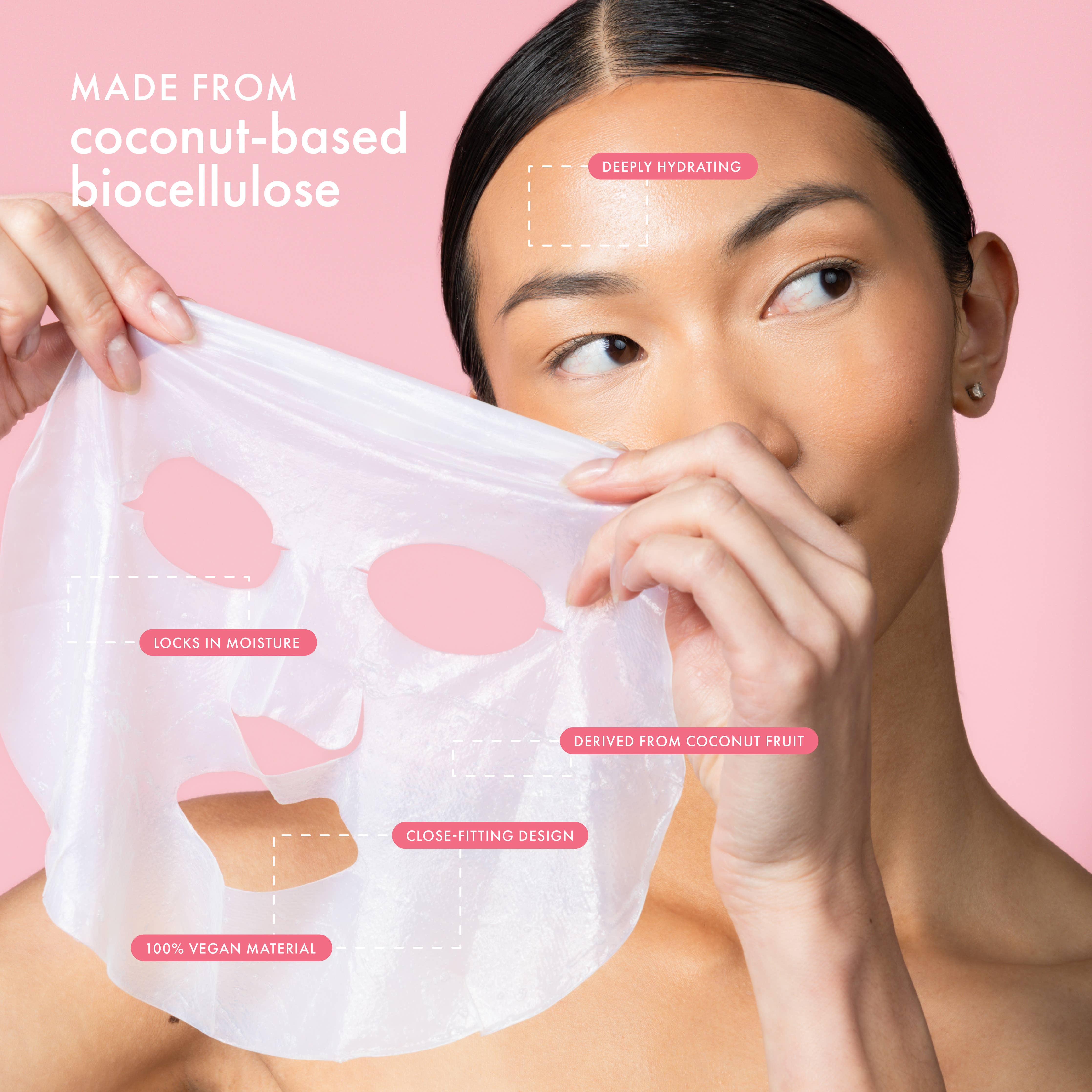ESW Beauty - Strawberry Coco Rosé Soothing Biocellulose Mocktail Mask