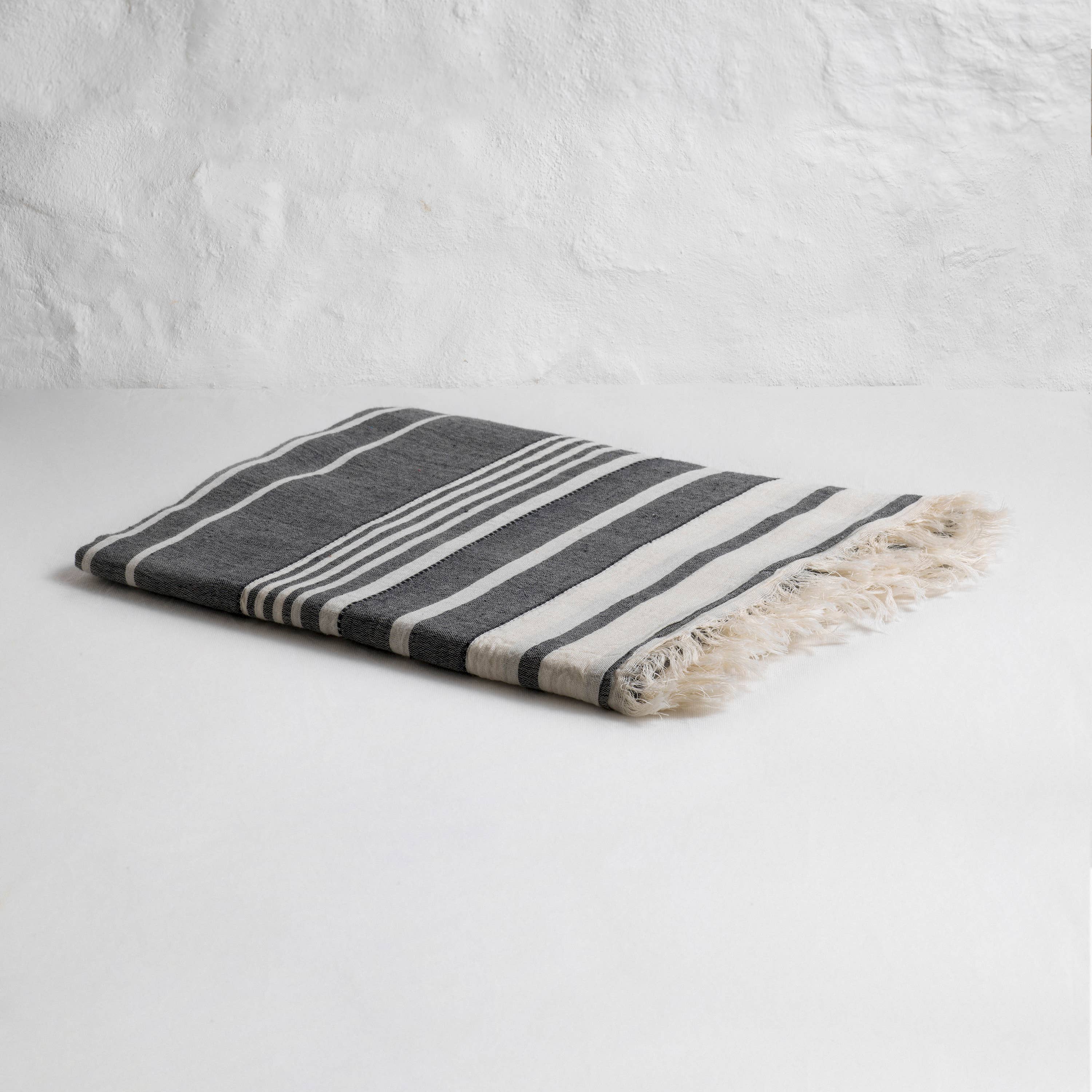 loom.ist - Helen Turkish Beach Towel: Navy