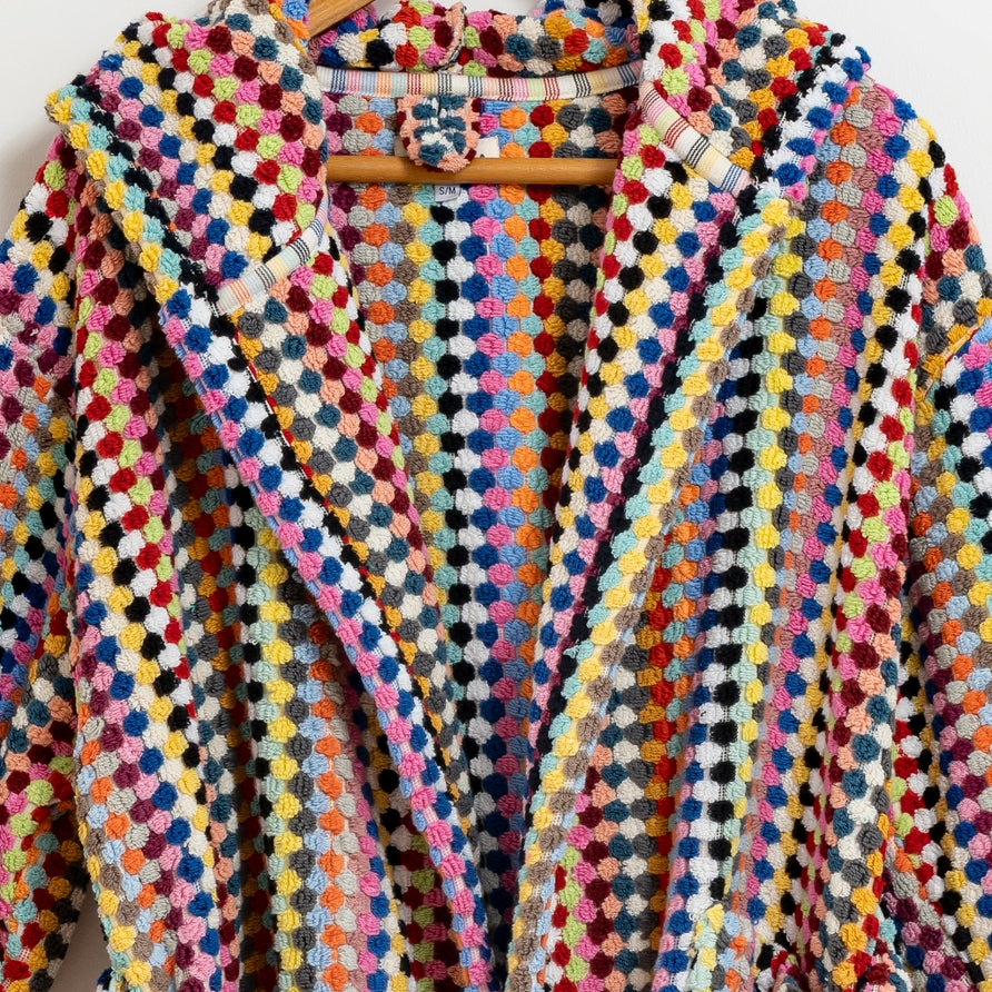 Kikoya - Pompom Bubble Turkish Cotton Bathrobe (Multi-Colored)