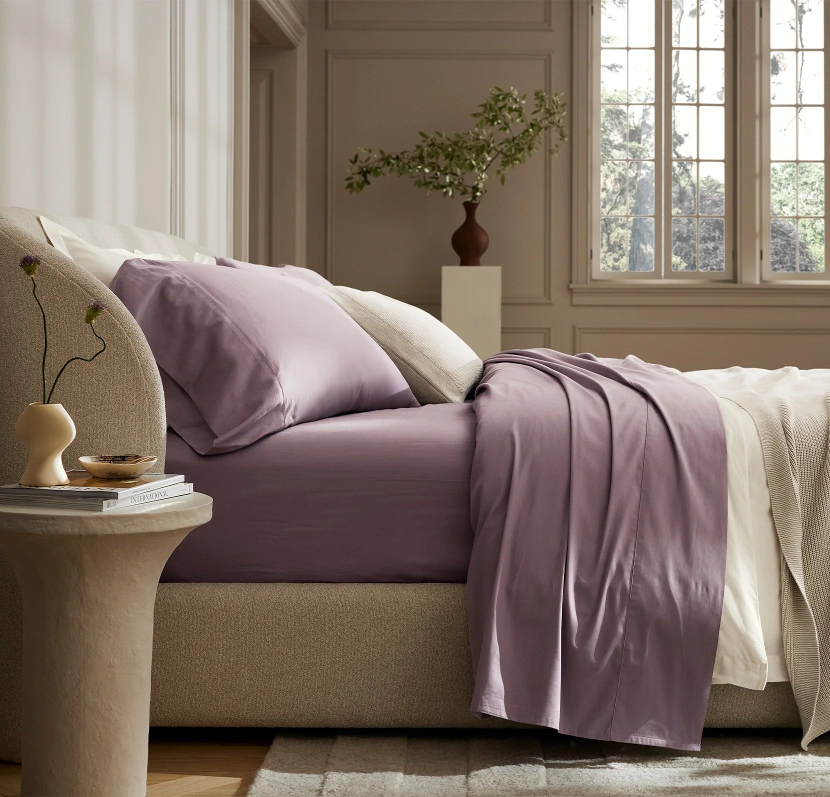 Boll & Branch - Signature Hemmed Sheet Set - Plum (Pre-Order)