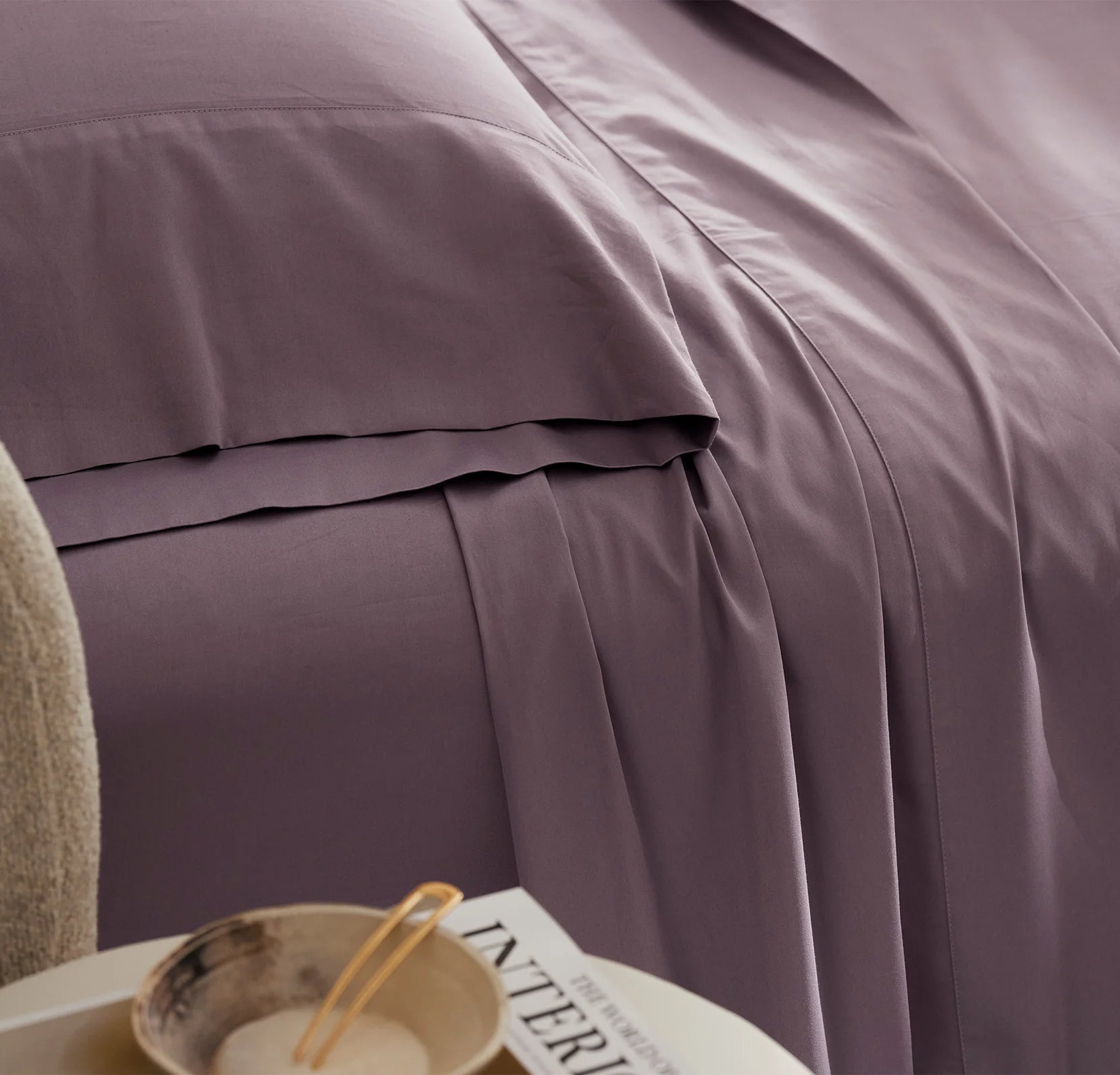 Boll & Branch - Signature Hemmed Sheet Set - Plum (Pre-Order)