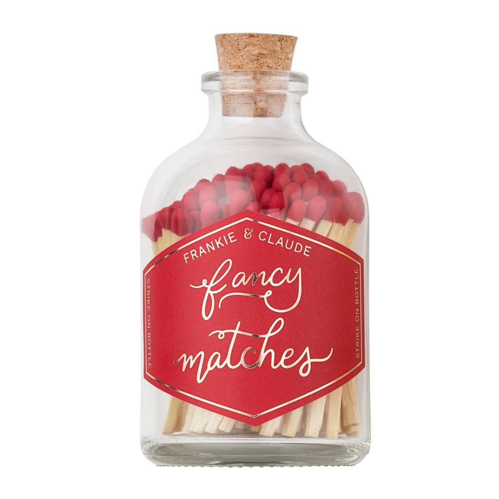Frankie & Claude - Fancy Matches: Red Small Match Jar