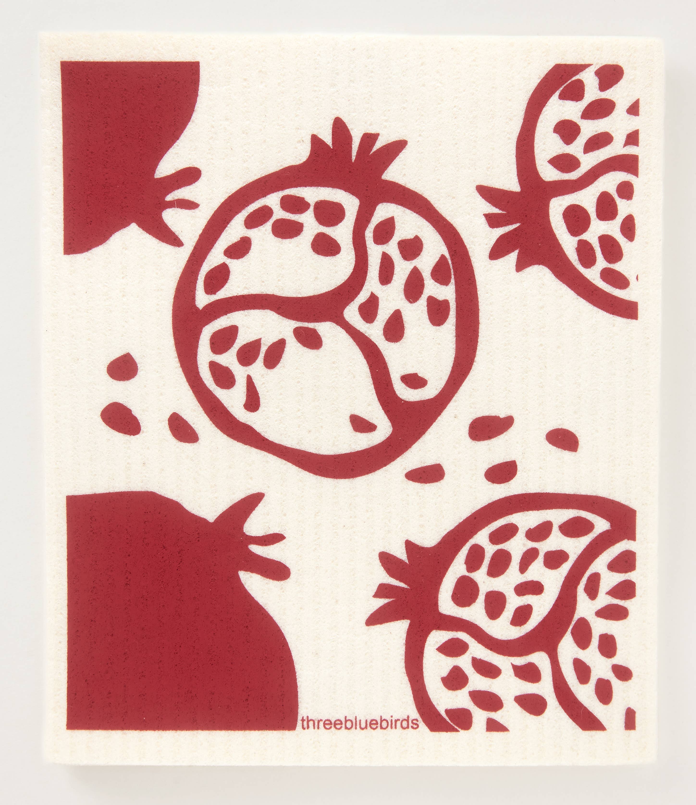 Three Bluebirds Swedish Dishcloths - Pomegranate Swedish Dishcloth