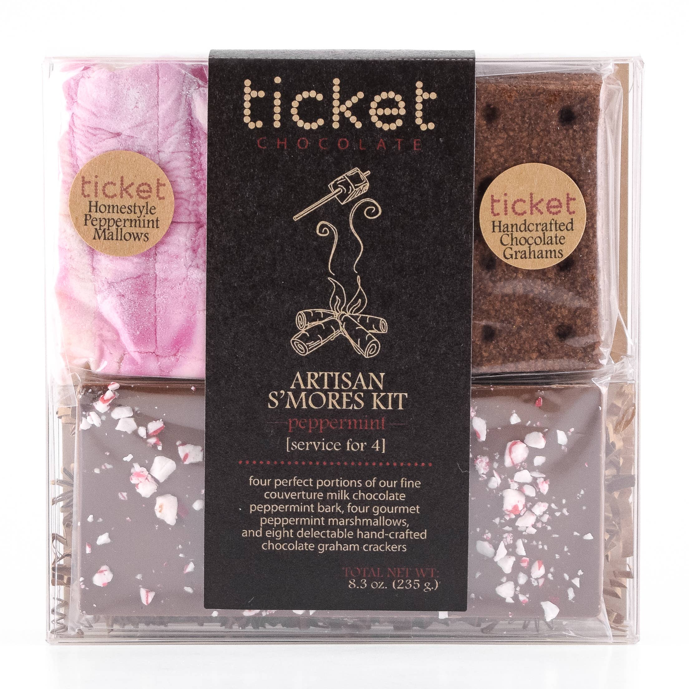 Ticket Chocolate - Peppermint Artisan S'mores Kit - Service for Four