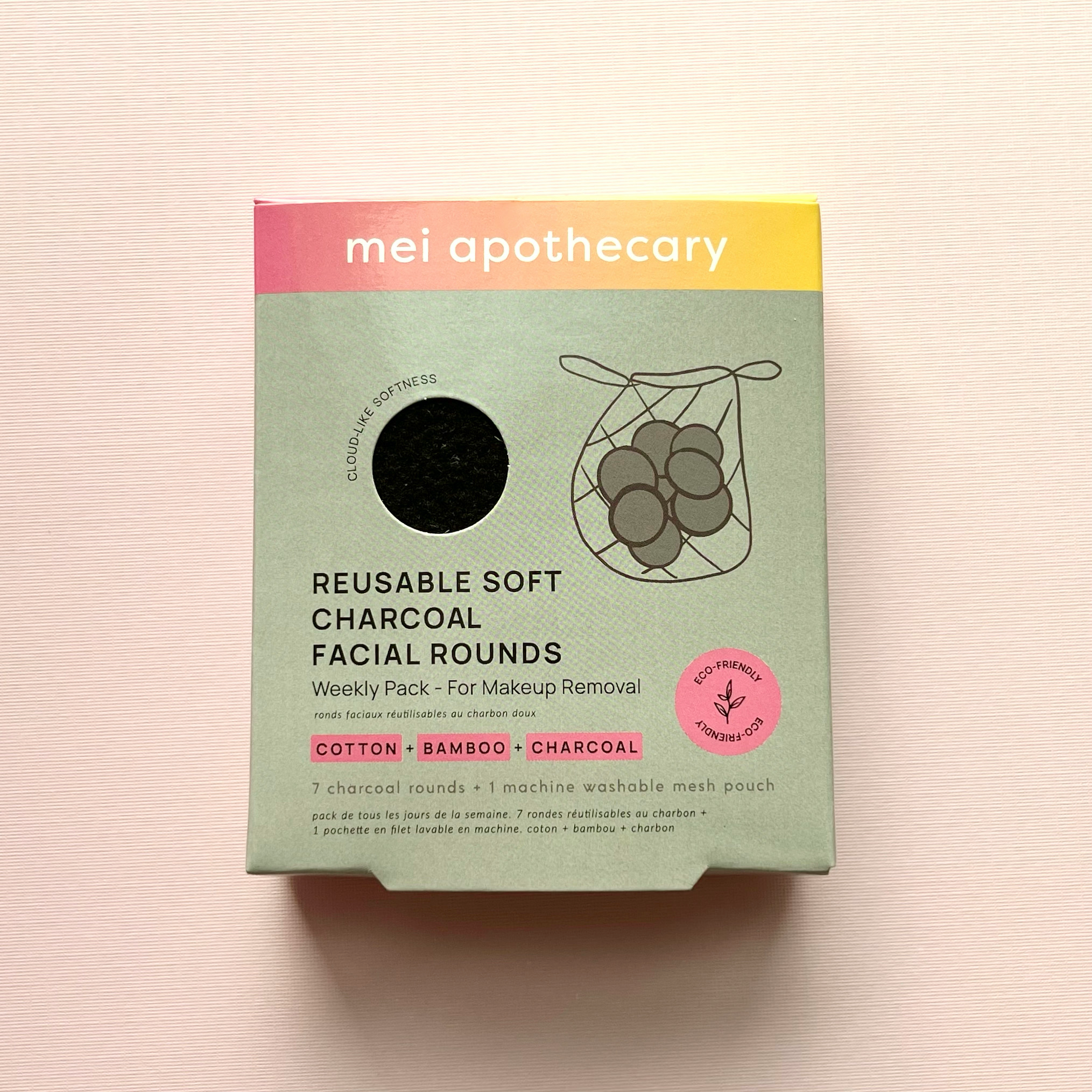 Mount Lai - Mei Apothecary Reusable Charcoal Soft Facial Rounds - 7pk
