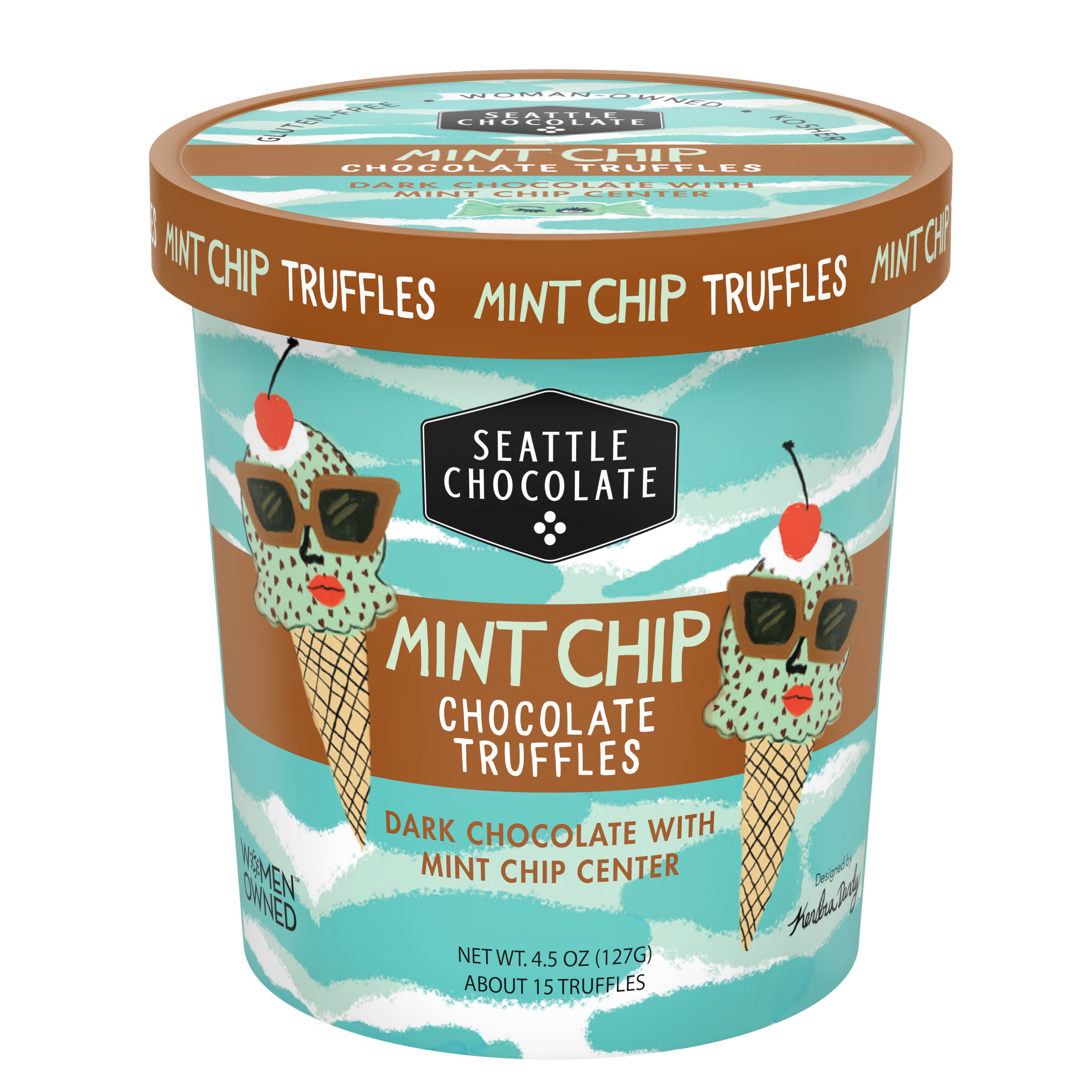 Seattle Chocolate - Mint Chip Ice Cream Truffles Pint