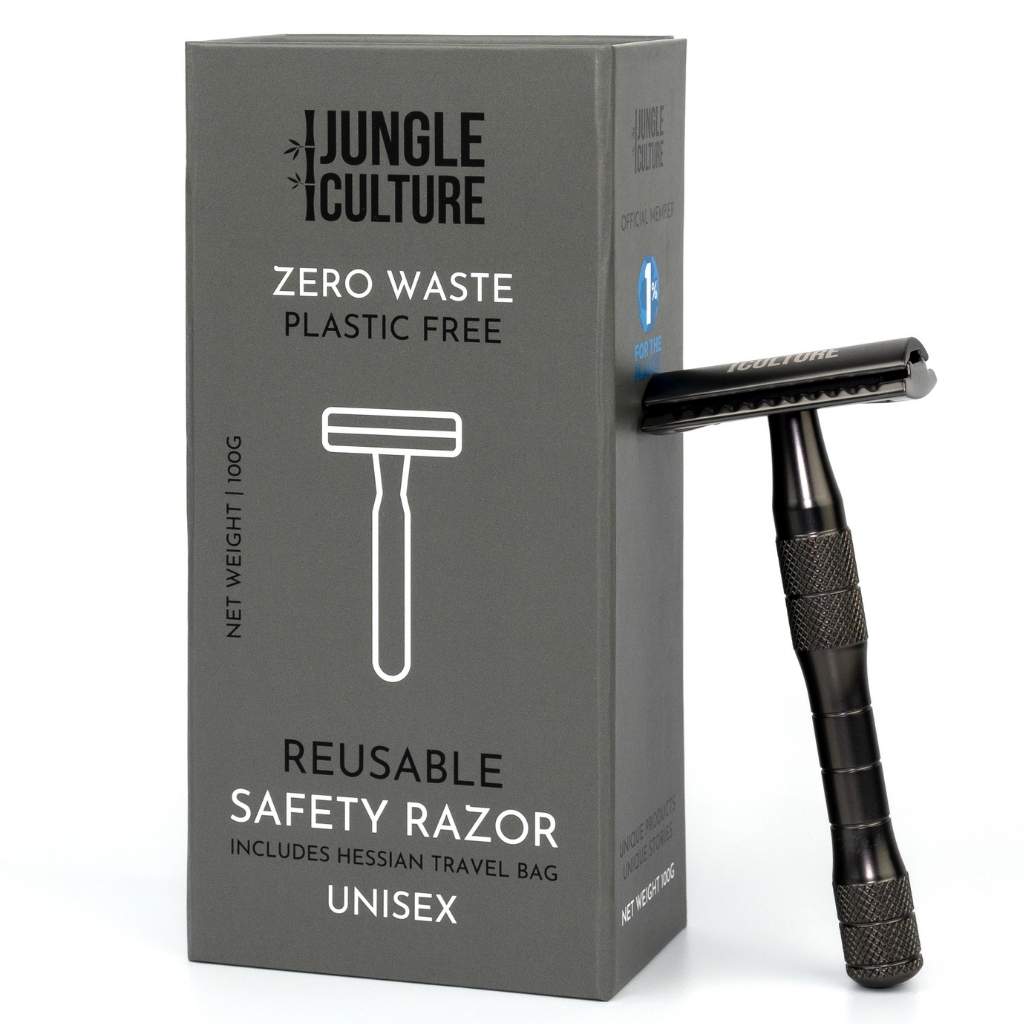 Jungle Culture - Metallic Black Reusable Safety Razor