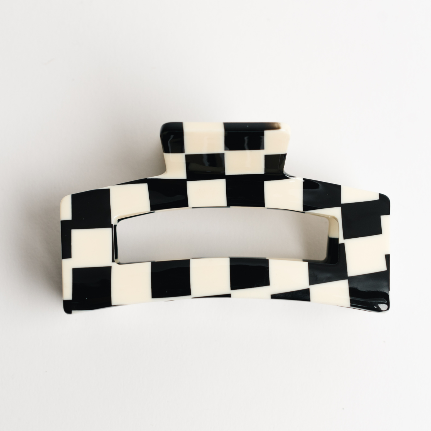NAT + NOOR - Checkered Claw Clip (Black & White)