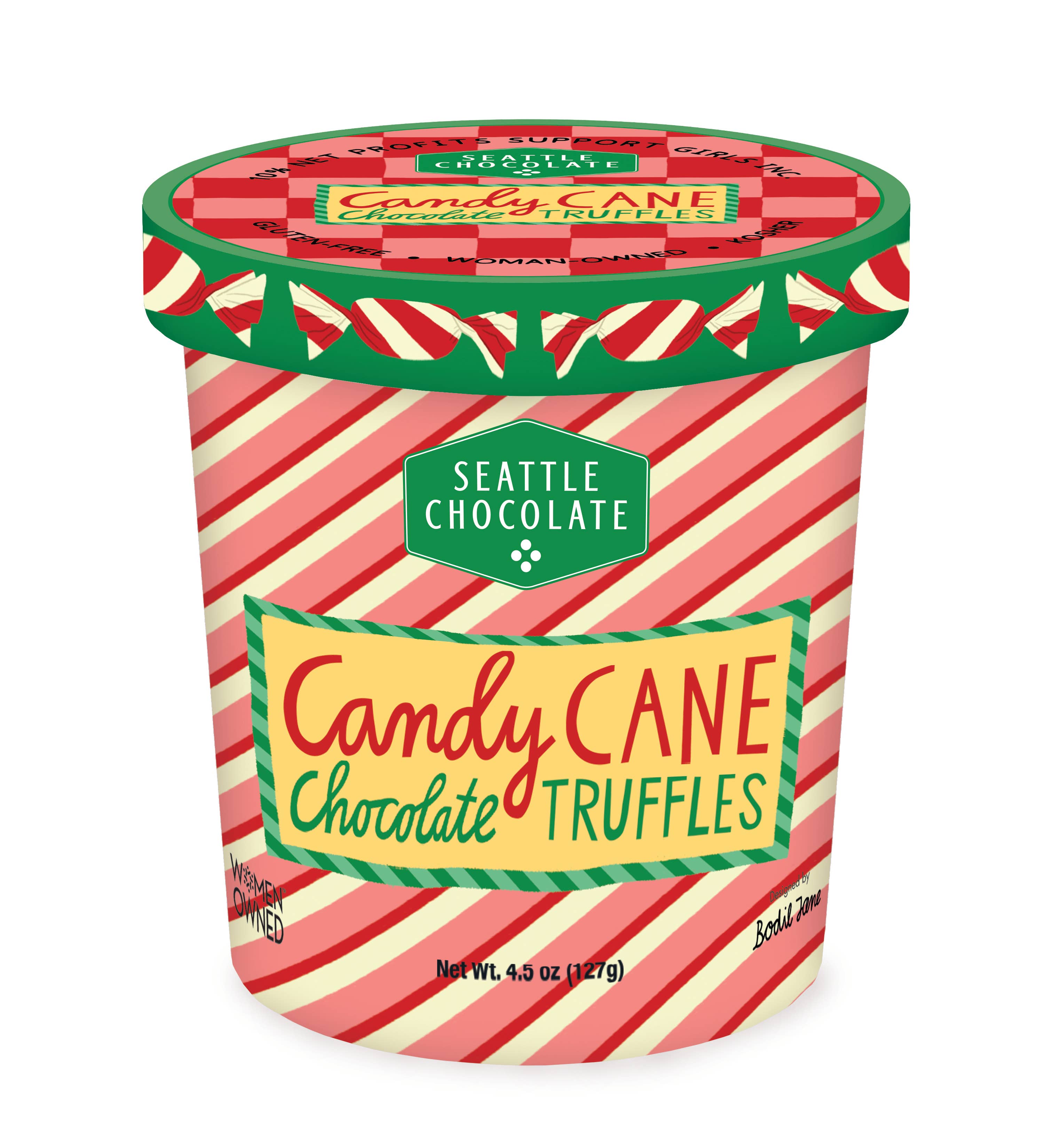 Seattle Chocolate - Candy Cane Truffle Pint