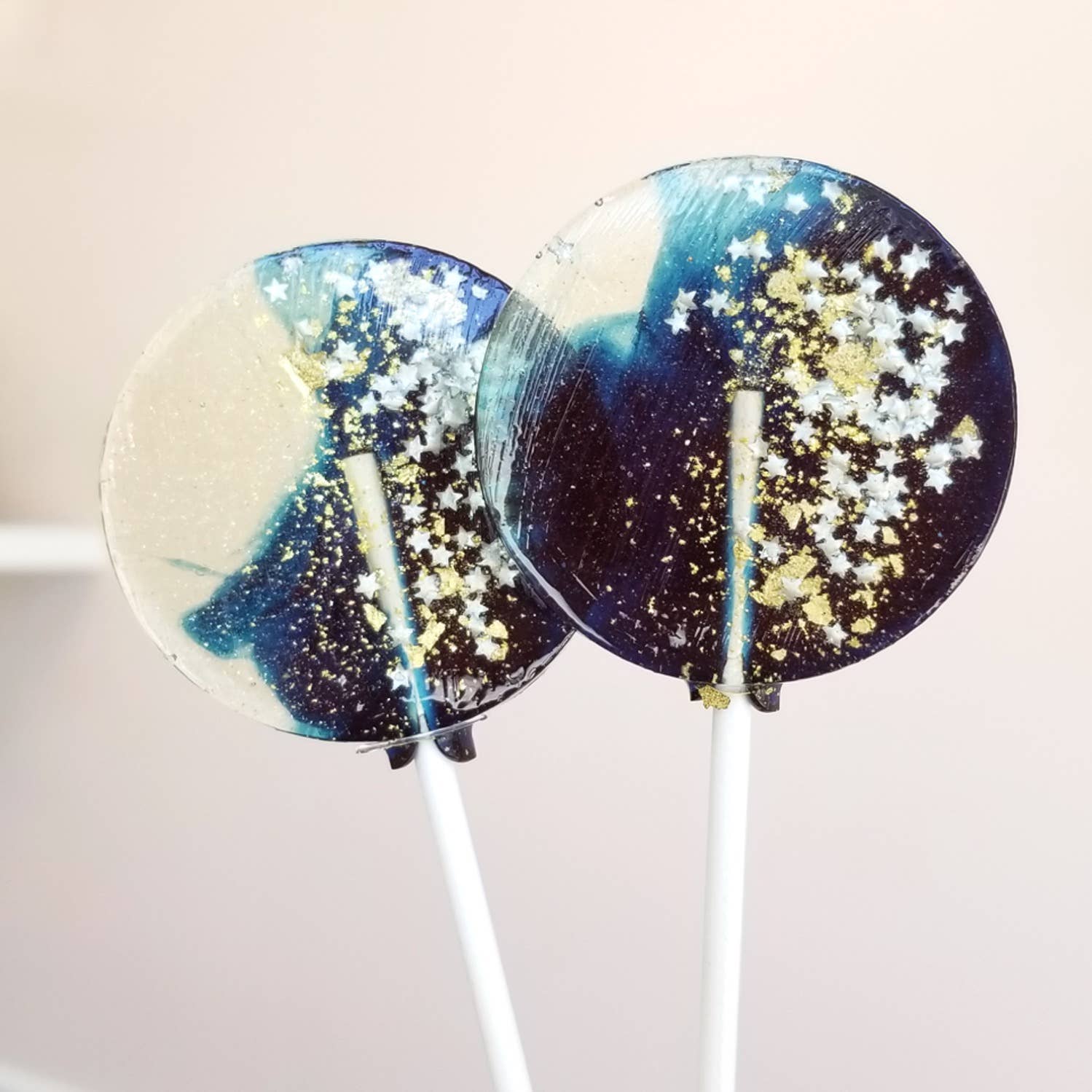 Sweet Caroline Confections - Navy Star Galaxy Lollipops, Blueberry