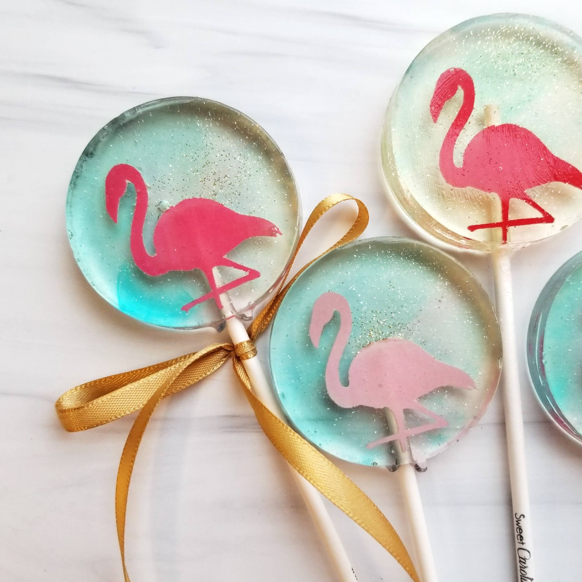 Sweet Caroline Confections - Flamingo Lollipops; Pink Lemonade