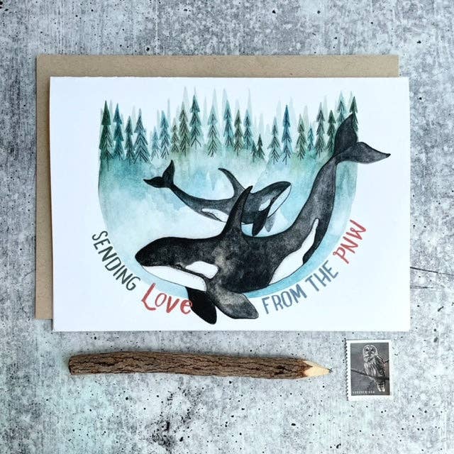 Canyon & Cove - PNW Orcas Card